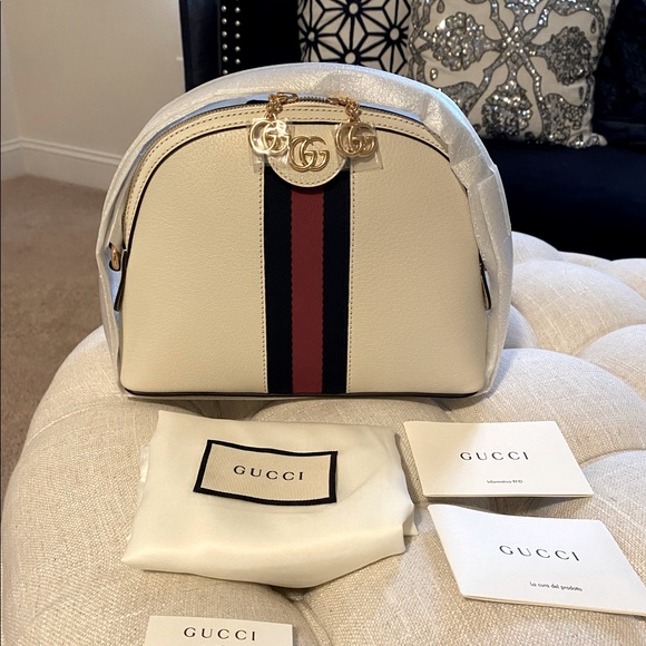 ✨NEW!✨GUCCI✨GG SUPREME TEXTURED LEATHER DOME BAG - Picture 5 of 16
